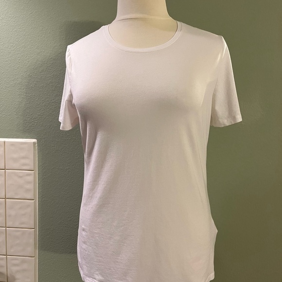 White Crew Neck T-Shirt - Picture 5 of 6